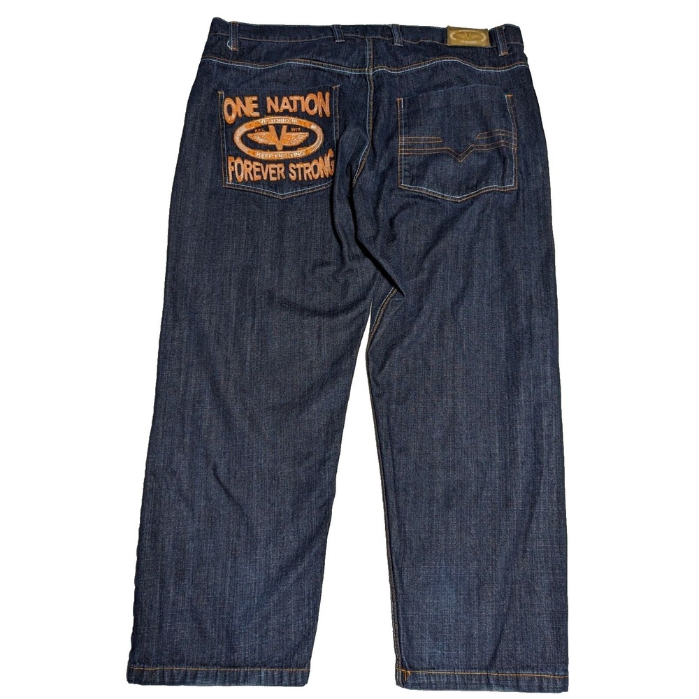 EVOLUTION IN DESIGN‎ Men 48X33 ONE NATION FOREVER STRONG Denim Jeans